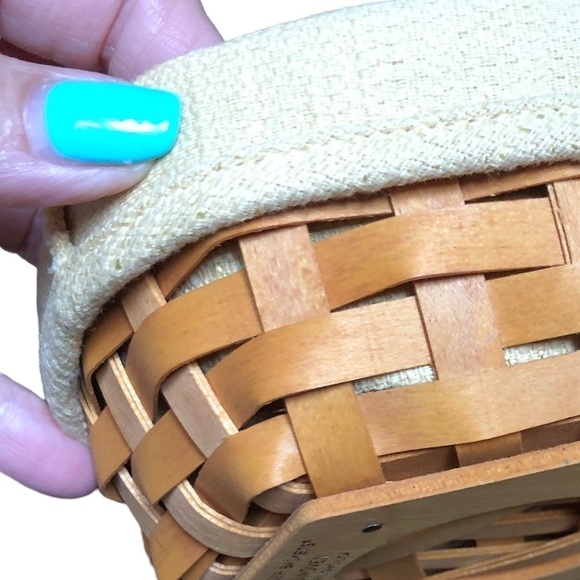 Longaberger Small Hexagon Handwoven Basket Fabric Liner - Picture 11 of 13